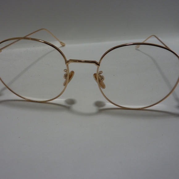 WOMENS Eyewear GOLD FRAME MODERN  Round Metal Eyeglass Frame main image 5